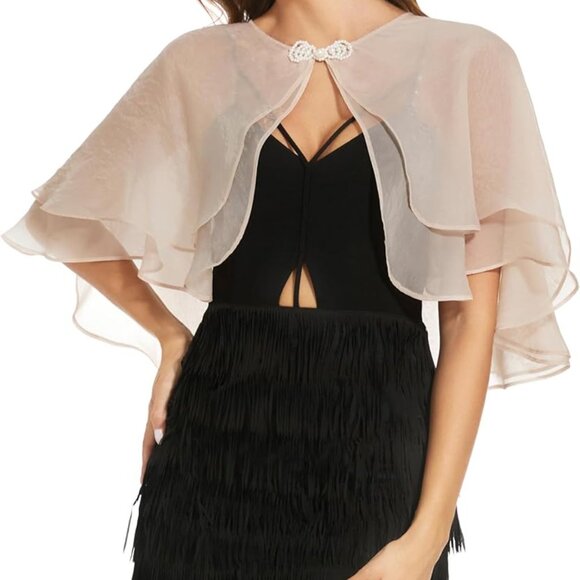 Women's Sheer Tencel Shawls and Wraps for Evening Dresses Soft Wedding Cape Ligh - Picture 2 of 6